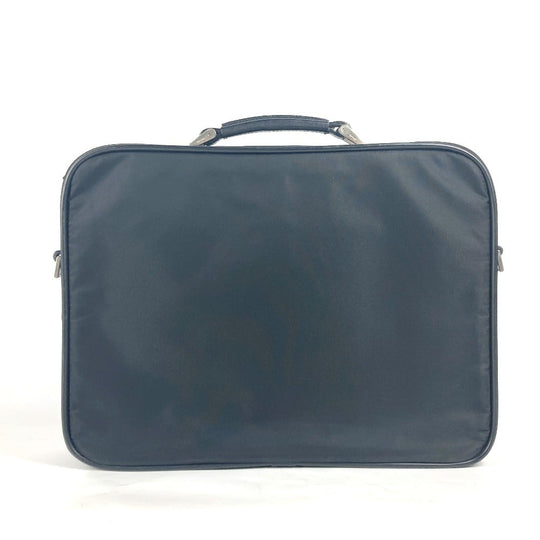 PRADA Handbag Nylon black Triangle logo plate