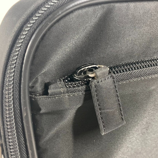 PRADA Handbag Nylon black Triangle logo plate