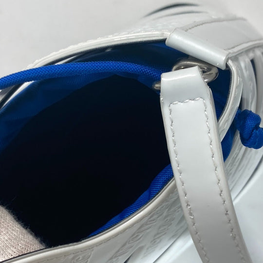 BALENCIAGA Handbag 630708 Patent leather white With porch All-over pattern All-over logo Women Used Authentic