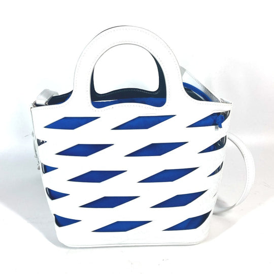 BALENCIAGA Handbag 630708 Patent leather white With porch All-over pattern All-over logo Women Used Authentic