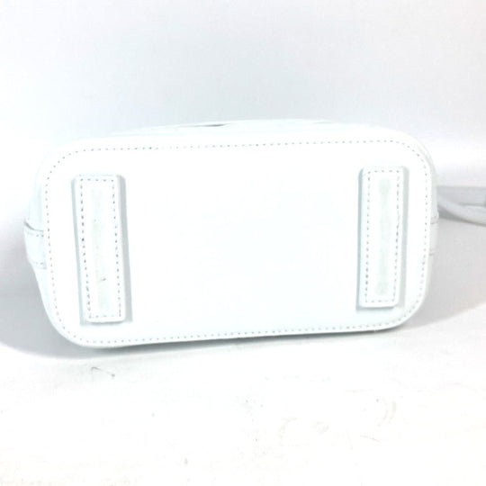 BALENCIAGA Handbag 630708 Patent leather white With porch All-over pattern All-over logo Women Used Authentic