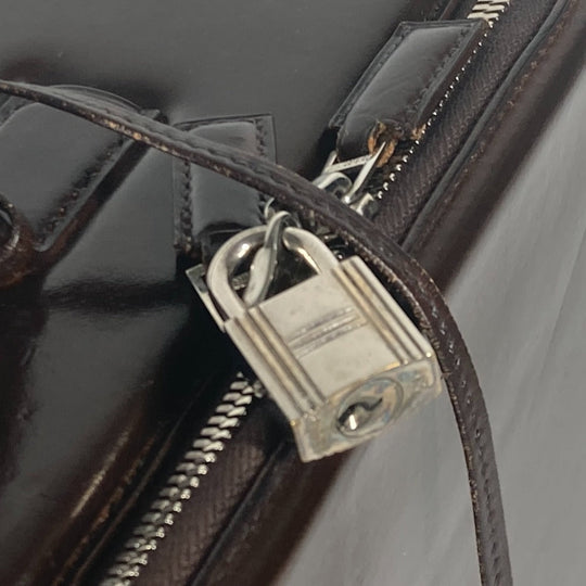 HERMES Handbag Leather, Vash Dark brown Ale Light GM