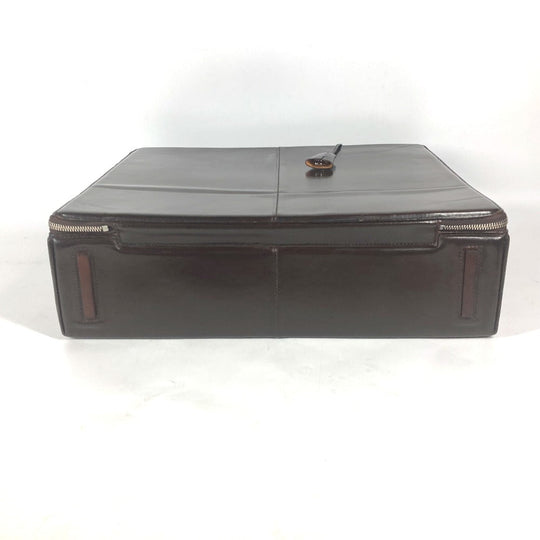 HERMES Handbag Leather, Vash Dark brown Ale Light GM
