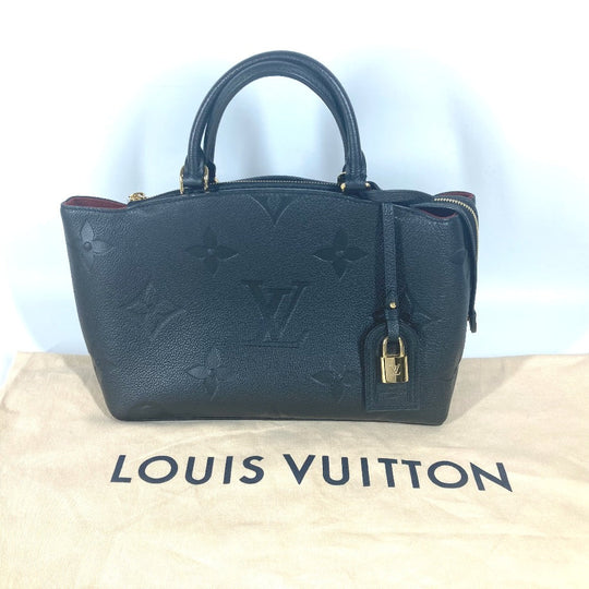 LOUIS VUITTON Handbag M58916 Monogram Ann Platt Leather black Monogram Ann Platt Petit Palais PM Women Used Authentic