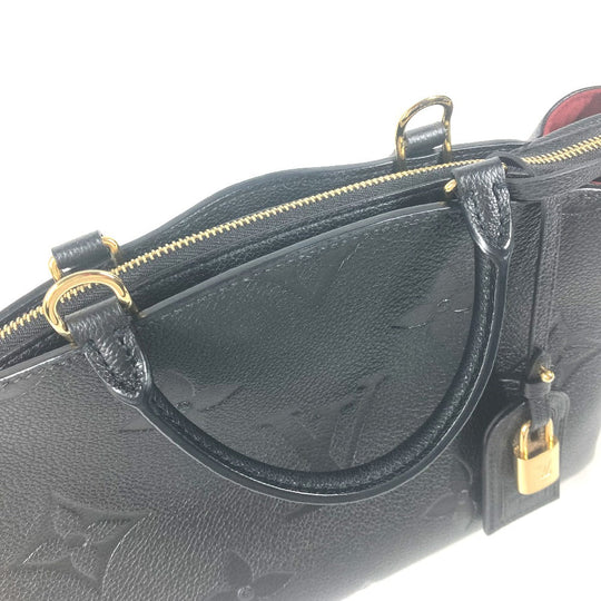 LOUIS VUITTON Handbag M58916 Monogram Ann Platt Leather black Monogram Ann Platt Petit Palais PM Women Used Authentic