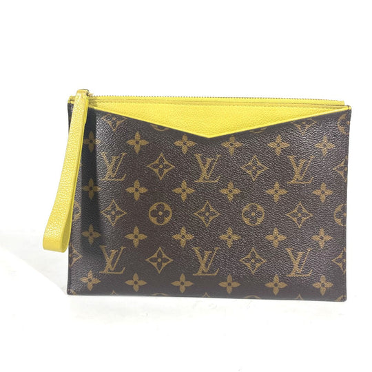 LOUIS VUITTON Clutch bag M60676�@ Monogram canvas Brown Monogram Pochette paras Women(Unisex) Used Authentic
