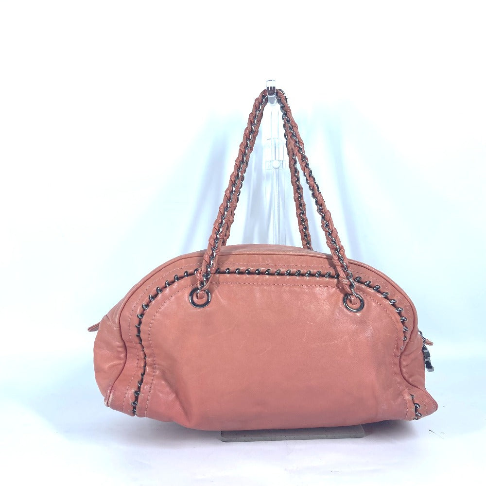 CHANEL Shoulder Bag leather Pink type WChain logo CC COCO Mark Luxury Line Women Used Authentic