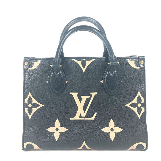 LOUIS VUITTON Handbag M45659 Monogram Ann Platt Leather black Monogram Ann Platt On the Go PM Women Used Authentic