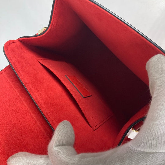 LOUIS VUITTON Shoulder Bag M82215 leather Red type LV logo S lock bag XL