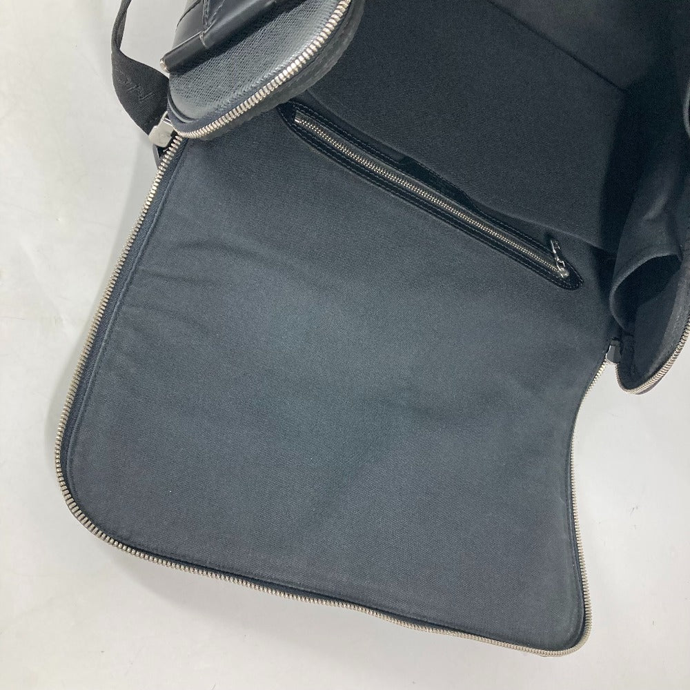 LOUIS VUITTON Shoulder Bag M30862 Taiga Leather, Nylon black Taiga Thai meal mens Used Authentic