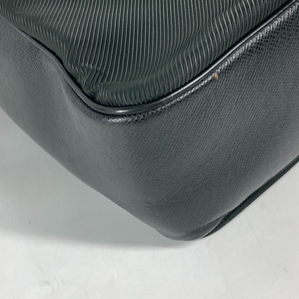 LOUIS VUITTON Shoulder Bag M30862 Taiga Leather, Nylon black Taiga Thai meal mens Used Authentic