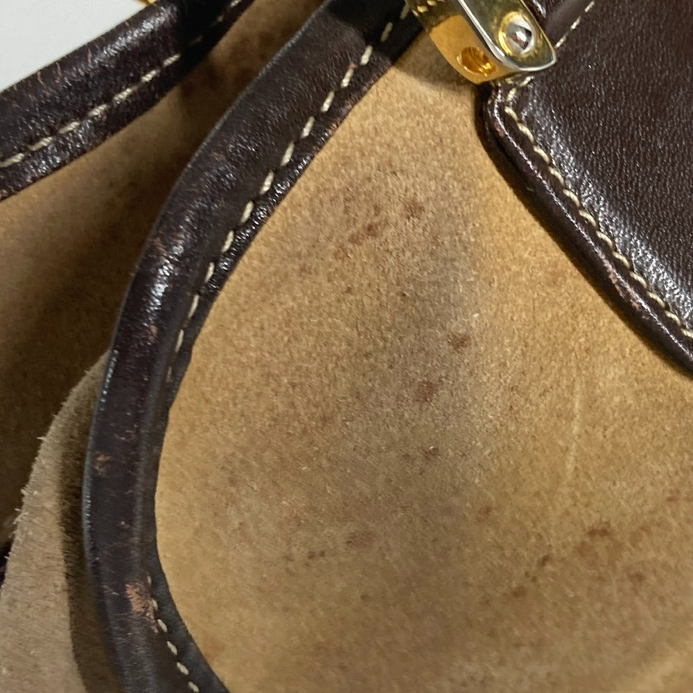 LOEWE Handbag Leather / suede beige Amazona 32 logo Women Used Authentic