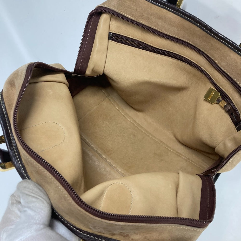 LOEWE Handbag Leather / suede beige Amazona 32 logo Women Used Authentic