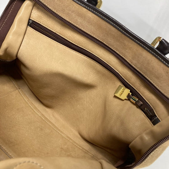 LOEWE Handbag Leather / suede beige Amazona 32 logo Women Used Authentic