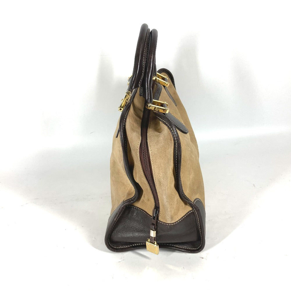 LOEWE Handbag Leather / suede beige Amazona 32 logo Women Used Authentic