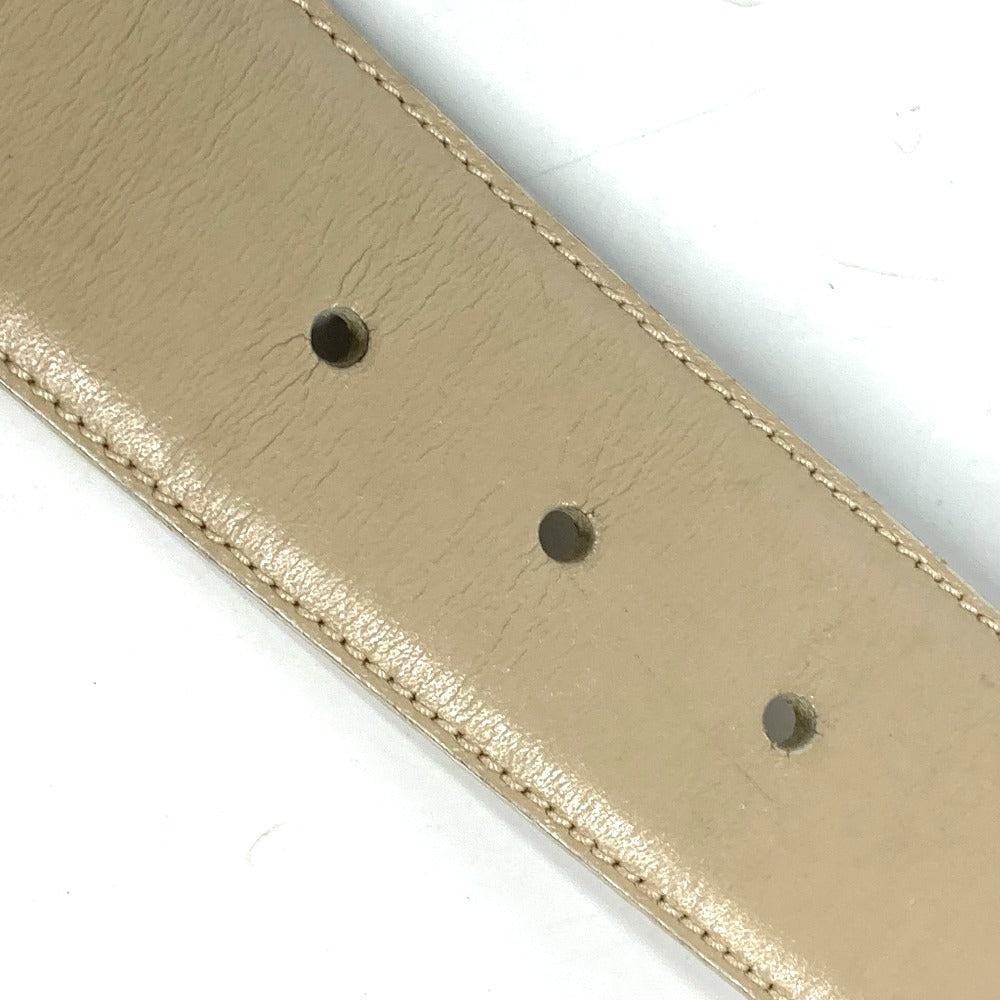 GUCCI belt 037･0394 leather beige GG logo 65