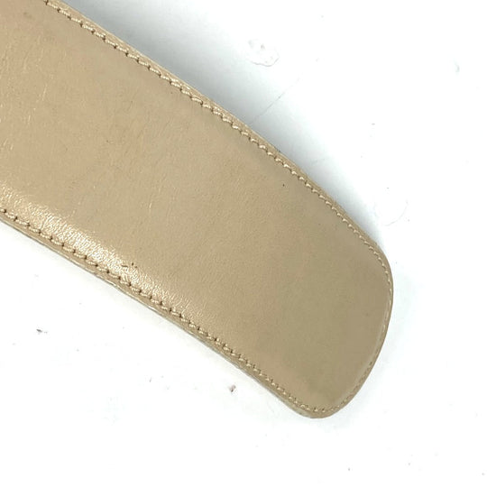 GUCCI belt 037･0394 leather beige GG logo 65