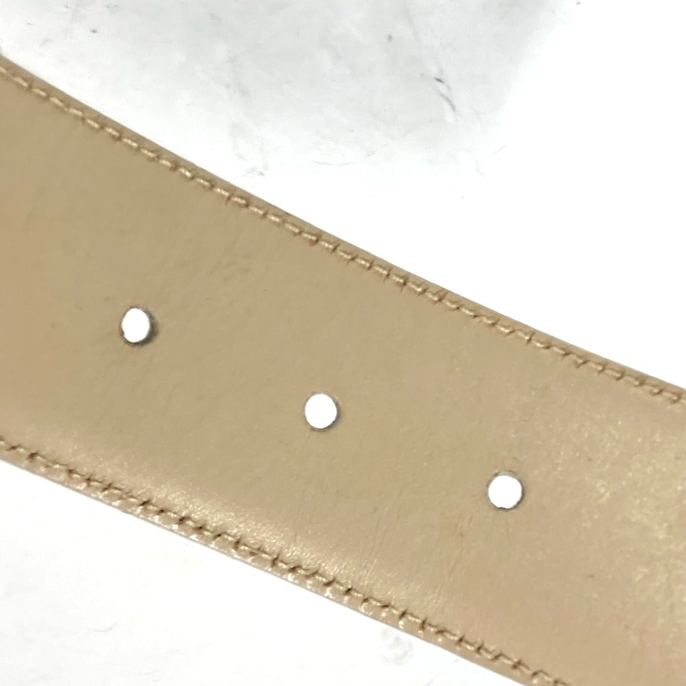 GUCCI belt 037･0394 leather beige GG logo 65