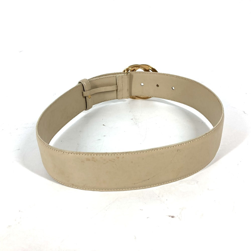 GUCCI belt 037･0394 leather beige GG logo 65