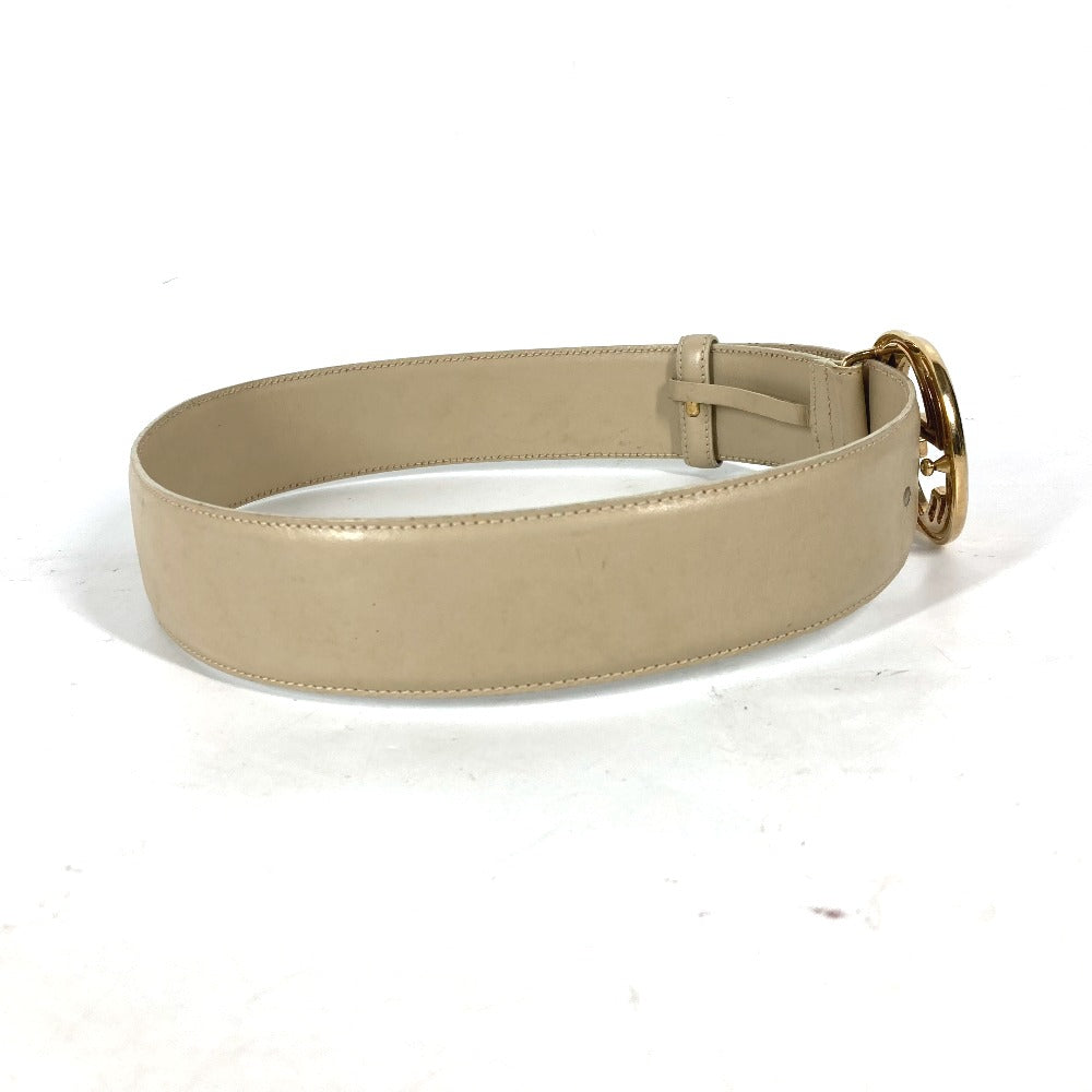 GUCCI belt 037･0394 leather beige GG logo 65