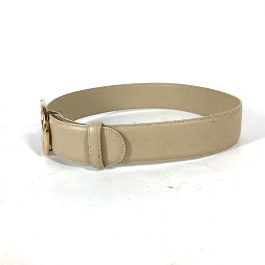 GUCCI belt 037･0394 leather beige GG logo 65