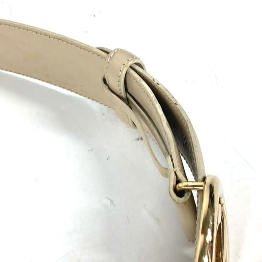 GUCCI belt 037･0394 leather beige GG logo 65