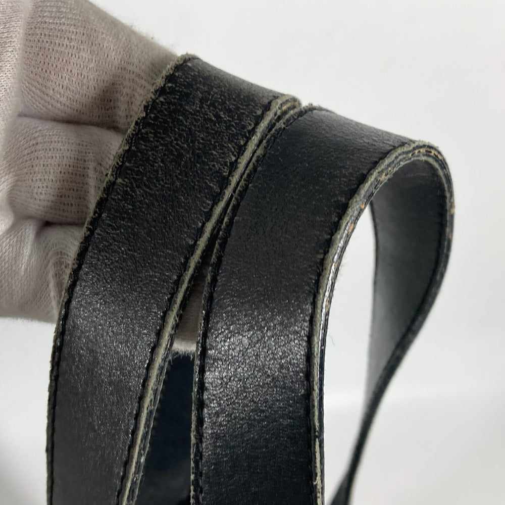 FENDI Shoulder Bag Leather / nylon black vintage FF logo Women Used Authentic