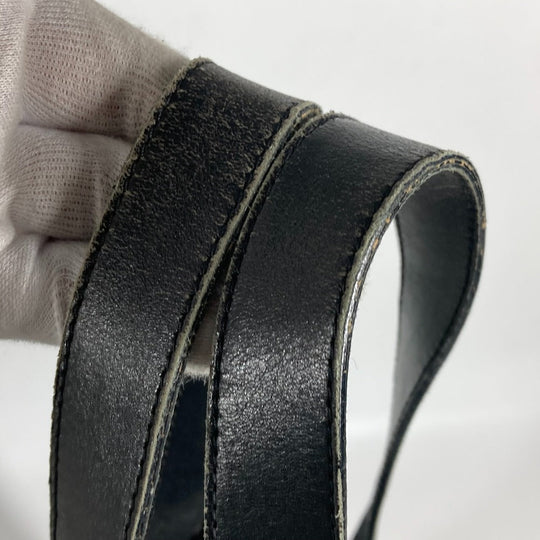 FENDI Shoulder Bag Leather / nylon black vintage FF logo Women Used Authentic