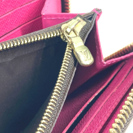LOUIS VUITTON Long Wallet Purse M64201 Monogram canvas pink Monogram Flower Portefeuille Clemence