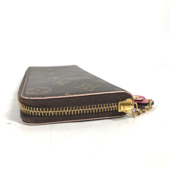 LOUIS VUITTON Long Wallet Purse M64201 Monogram canvas pink Monogram Flower Portefeuille Clemence