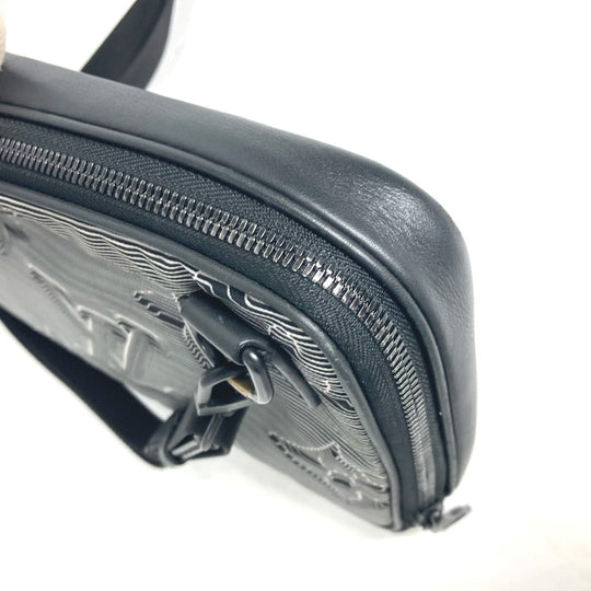 LOUIS VUITTON Shoulder Bag M55698 Leather / nylon black LV initials Expandable messenger unisex(Unisex) Used Authentic