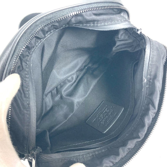 LOUIS VUITTON Shoulder Bag M55698 Leather / nylon black LV initials Expandable messenger unisex(Unisex) Used Authentic