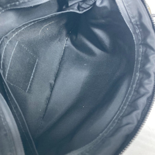 LOUIS VUITTON Shoulder Bag M55698 Leather / nylon black LV initials Expandable messenger unisex(Unisex) Used Authentic