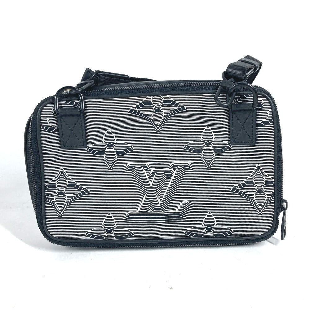 LOUIS VUITTON Shoulder Bag M55698 Leather / nylon black LV initials Expandable messenger unisex(Unisex) Used Authentic