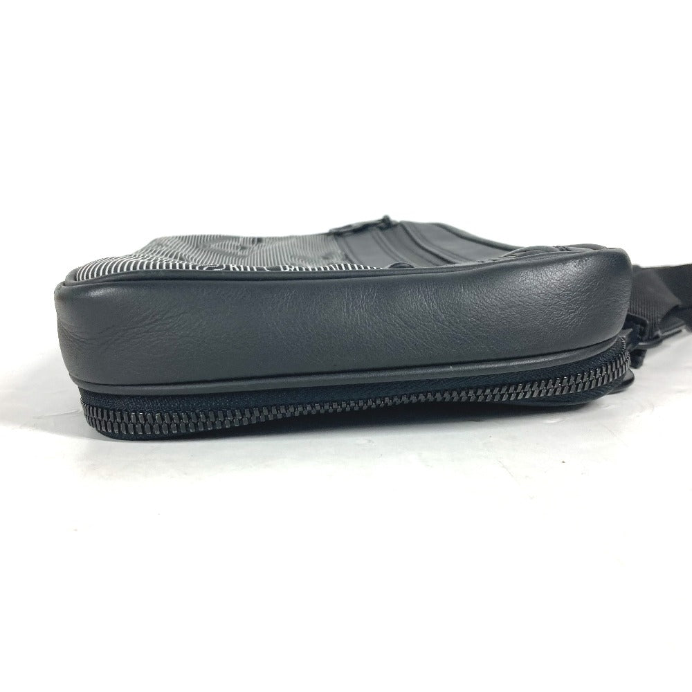 LOUIS VUITTON Shoulder Bag M55698 Leather / nylon black LV initials Expandable messenger unisex(Unisex) Used Authentic