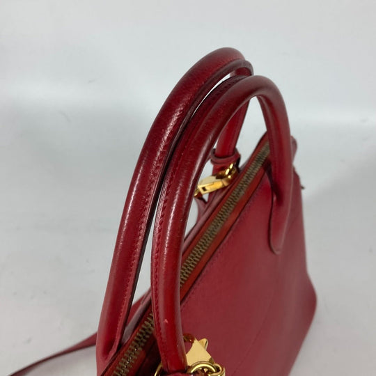 HERMES Handbag Courchevel Red 2WAY bag Shoulder Bag Bored 30