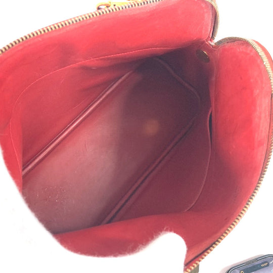 HERMES Handbag Courchevel Red 2WAY bag Shoulder Bag Bored 30