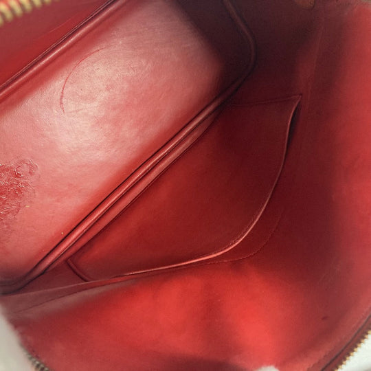 HERMES Handbag Courchevel Red 2WAY bag Shoulder Bag Bored 30