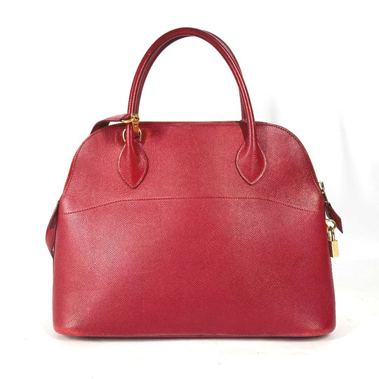 HERMES Handbag Courchevel Red 2WAY bag Shoulder Bag Bored 30