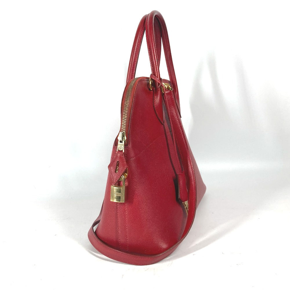 HERMES Handbag Courchevel Red 2WAY bag Shoulder Bag Bored 30