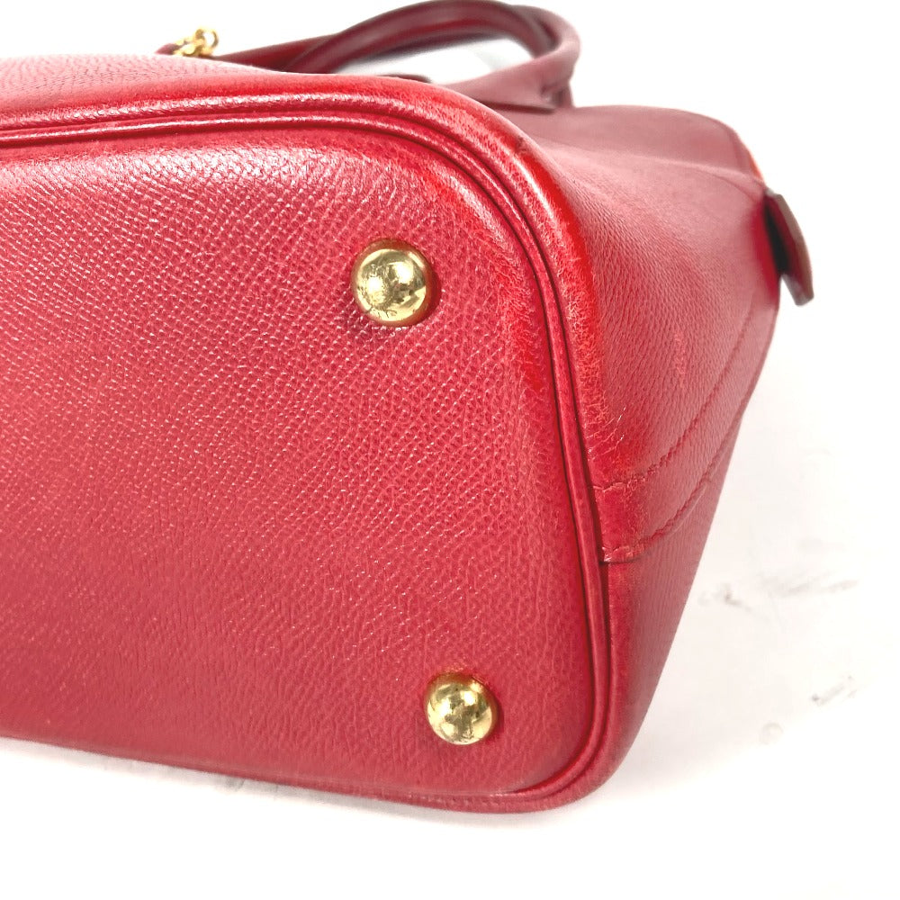 HERMES Handbag Courchevel Red 2WAY bag Shoulder Bag Bored 30