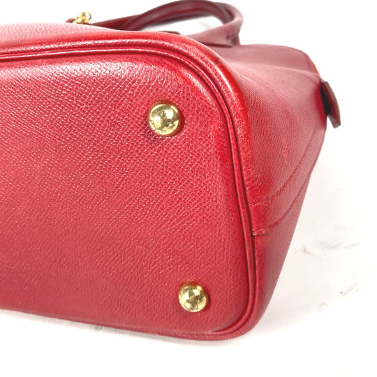 HERMES Handbag Courchevel Red 2WAY bag Shoulder Bag Bored 30
