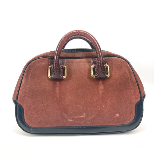 LOUIS VUITTON Handbag M95238 Leather / suede Brown Mini Boston Duffel bag Stamp bag PM Women Used Authentic