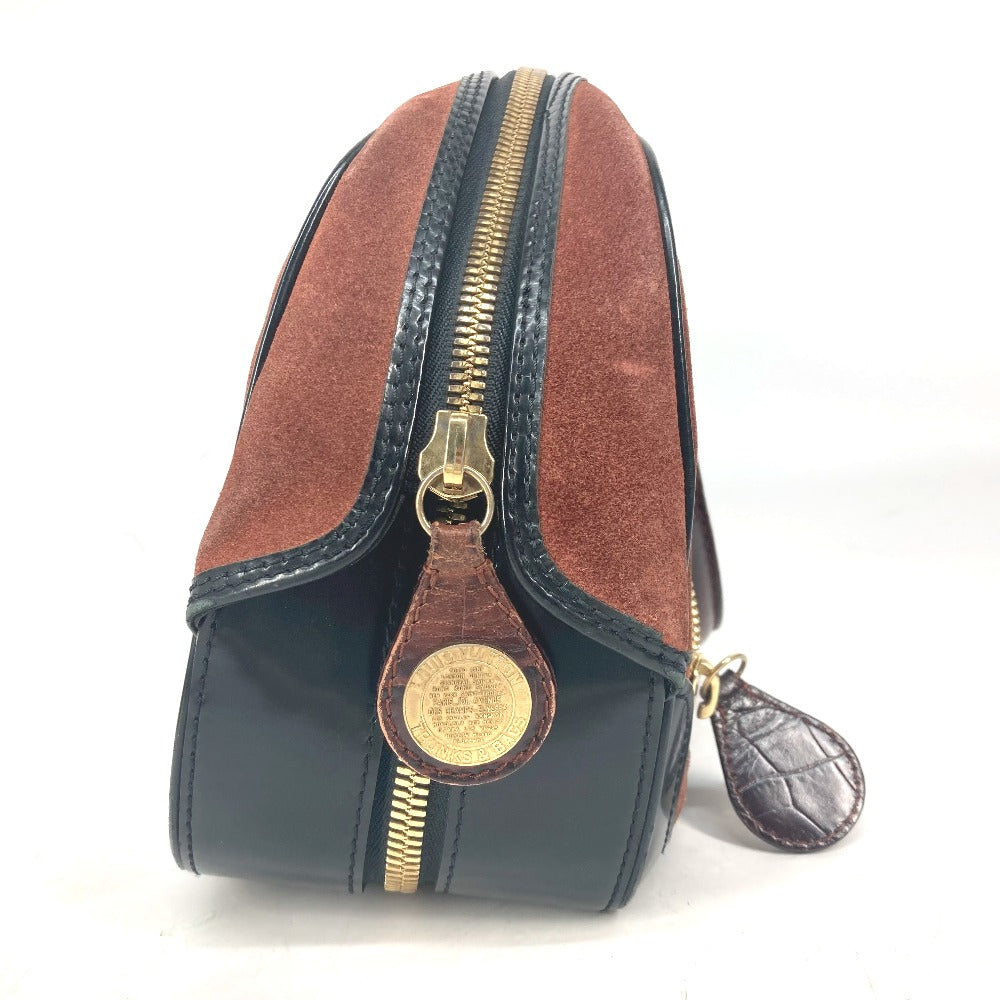 LOUIS VUITTON Handbag M95238 Leather / suede Brown Mini Boston Duffel bag Stamp bag PM Women Used Authentic