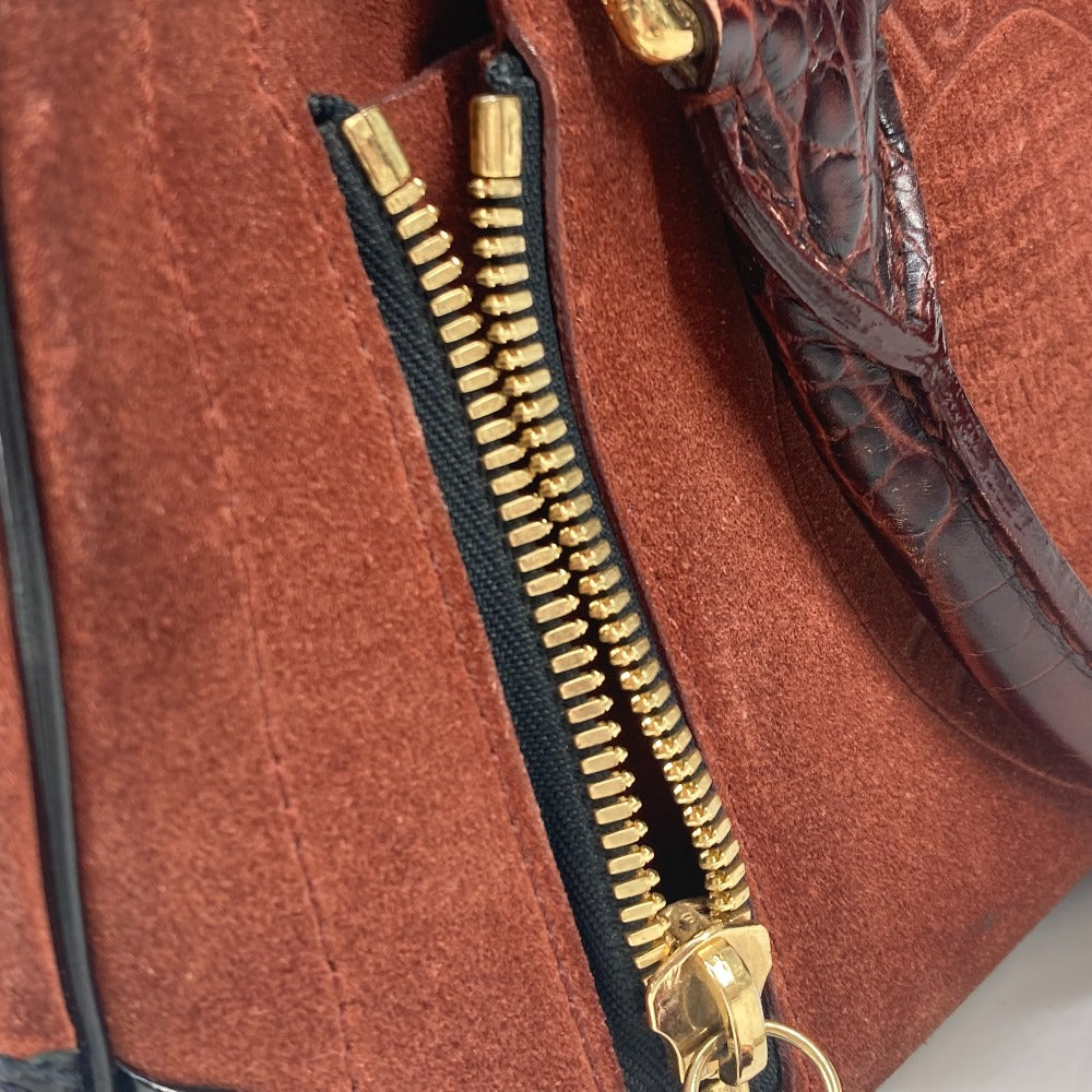 LOUIS VUITTON Handbag M95238 Leather / suede Brown Mini Boston Duffel bag Stamp bag PM Women Used Authentic