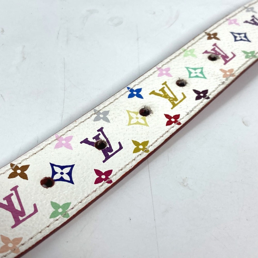 LOUIS VUITTON belt M9682W Monogram multicolor canvas white Monogram multicolor Sun Tulle LV cut Women 80 Used Authentic
