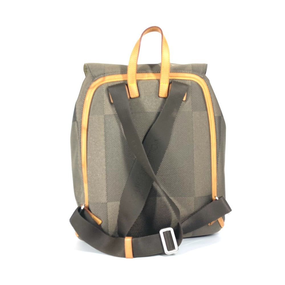 LOUIS VUITTON Backpack M93056 Damier Jean Canvas khaki Damier Jean Pionie mens Used Authentic