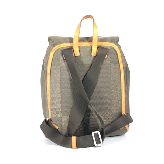 LOUIS VUITTON Backpack M93056 Damier Jean Canvas khaki Damier Jean Pionie mens Used Authentic