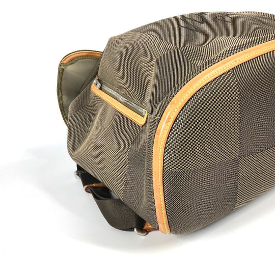 LOUIS VUITTON Backpack M93056 Damier Jean Canvas khaki Damier Jean Pionie mens Used Authentic