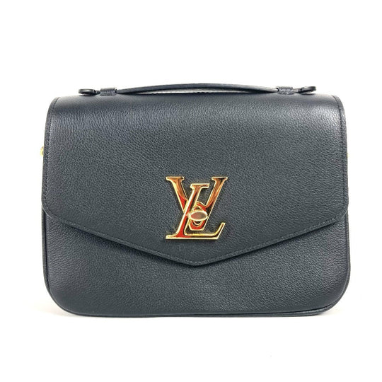 LOUIS VUITTON Shoulder Bag M22735 , Grained calf leather black Oxford
